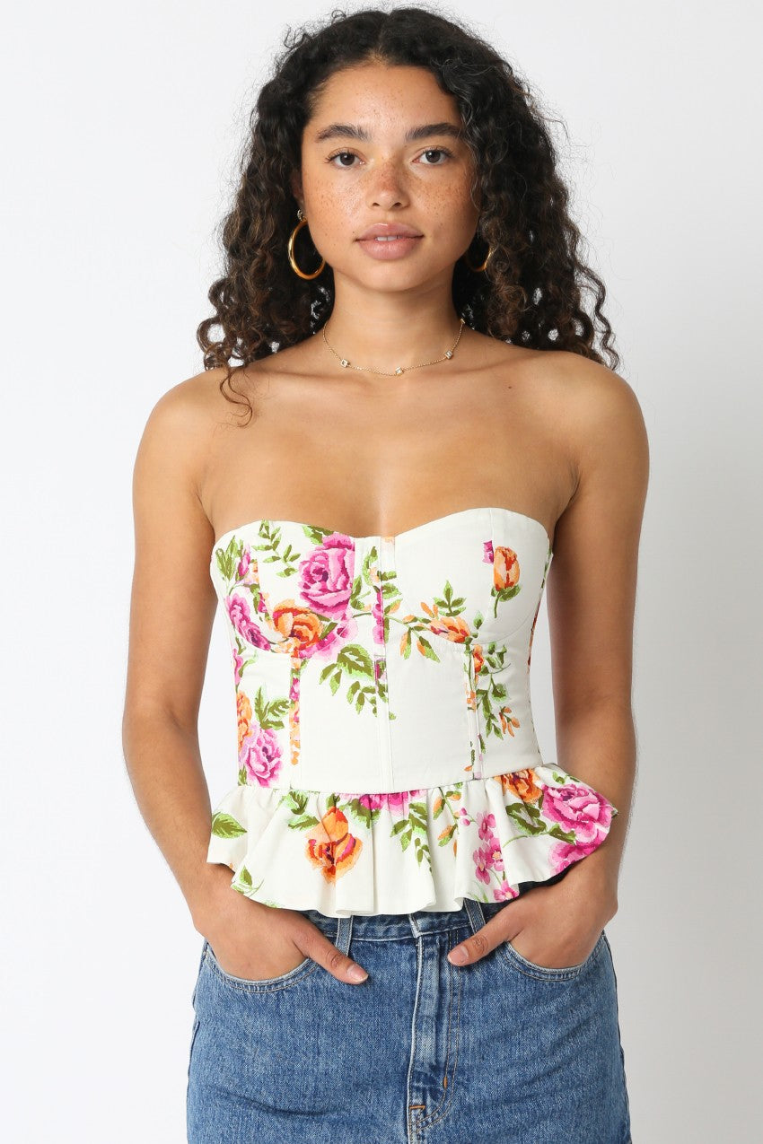 Floral Corset Top