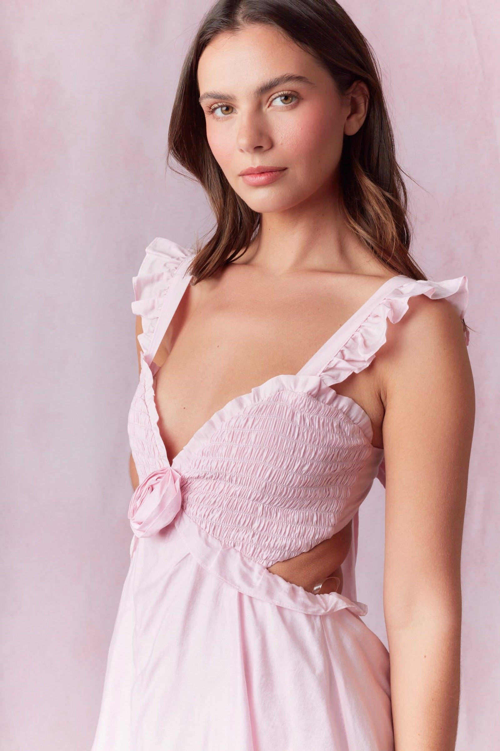 Rosette Maxi Dress
