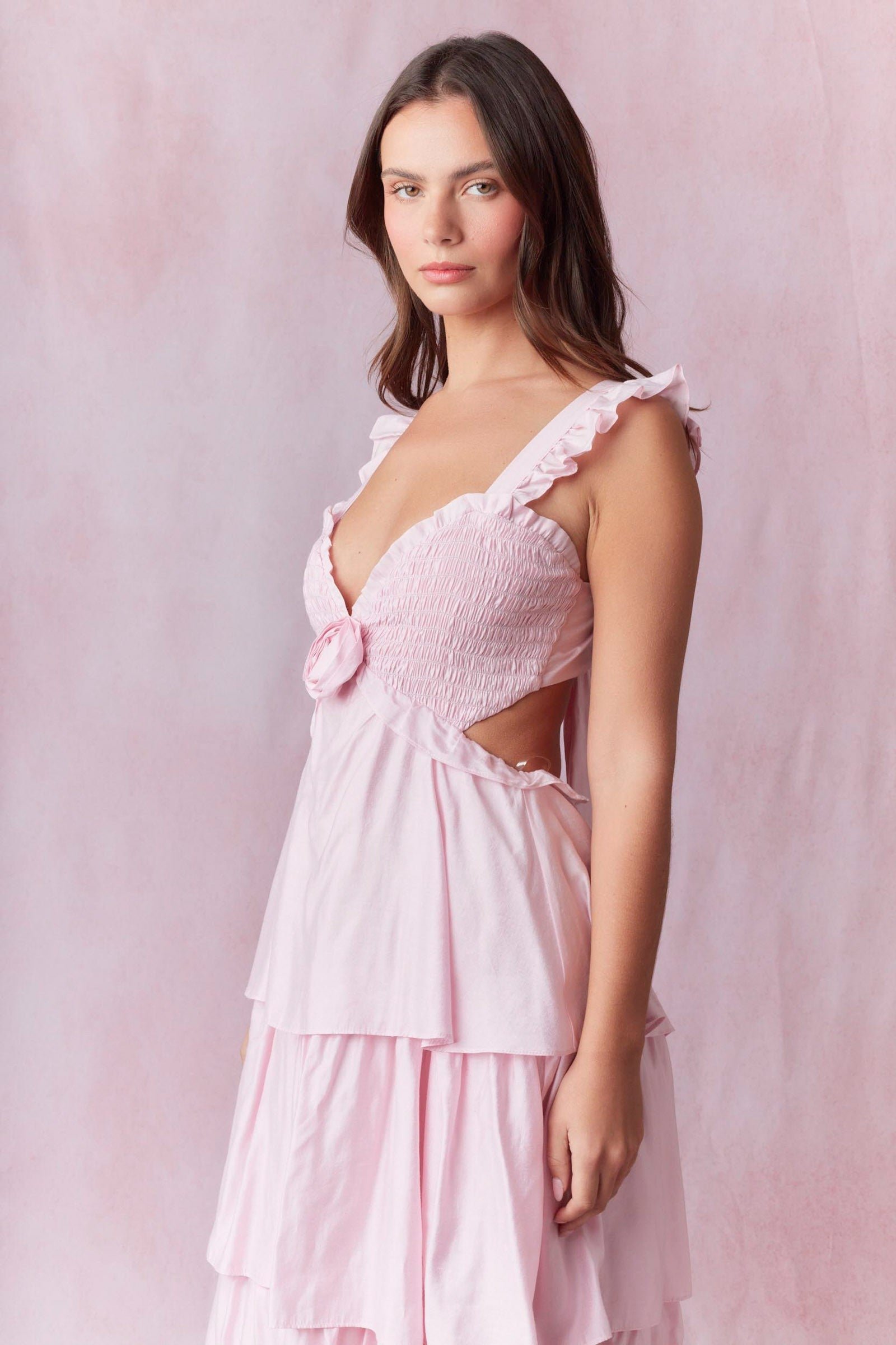 Rosette Maxi Dress