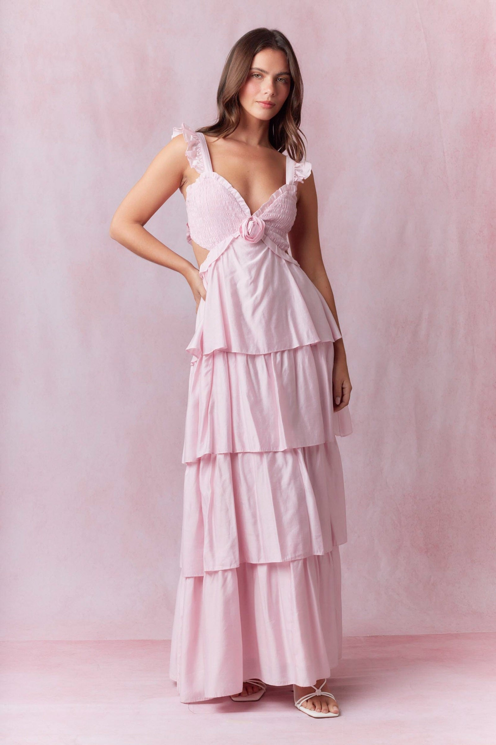 Rosette Maxi Dress