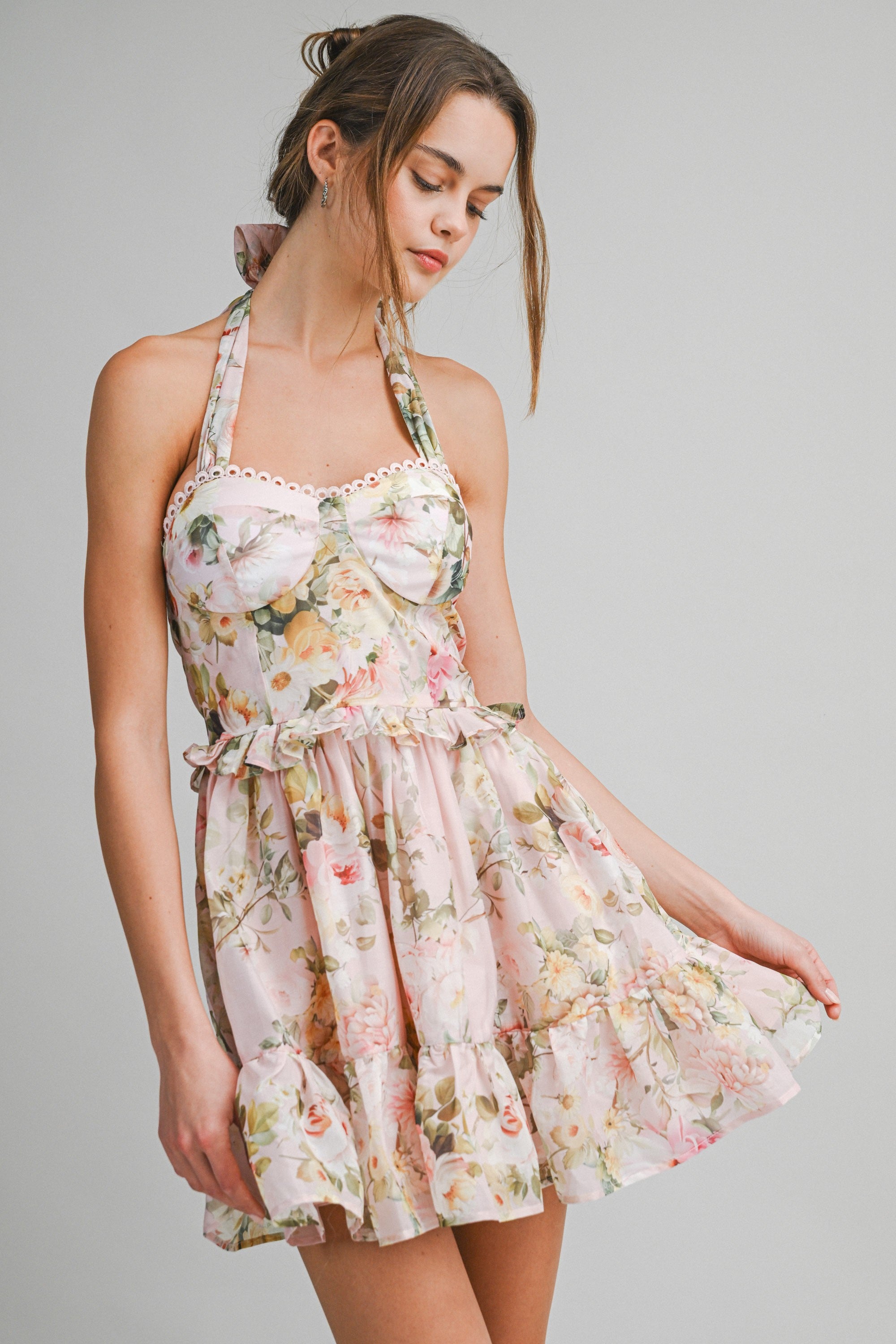 Floral Halter Dress