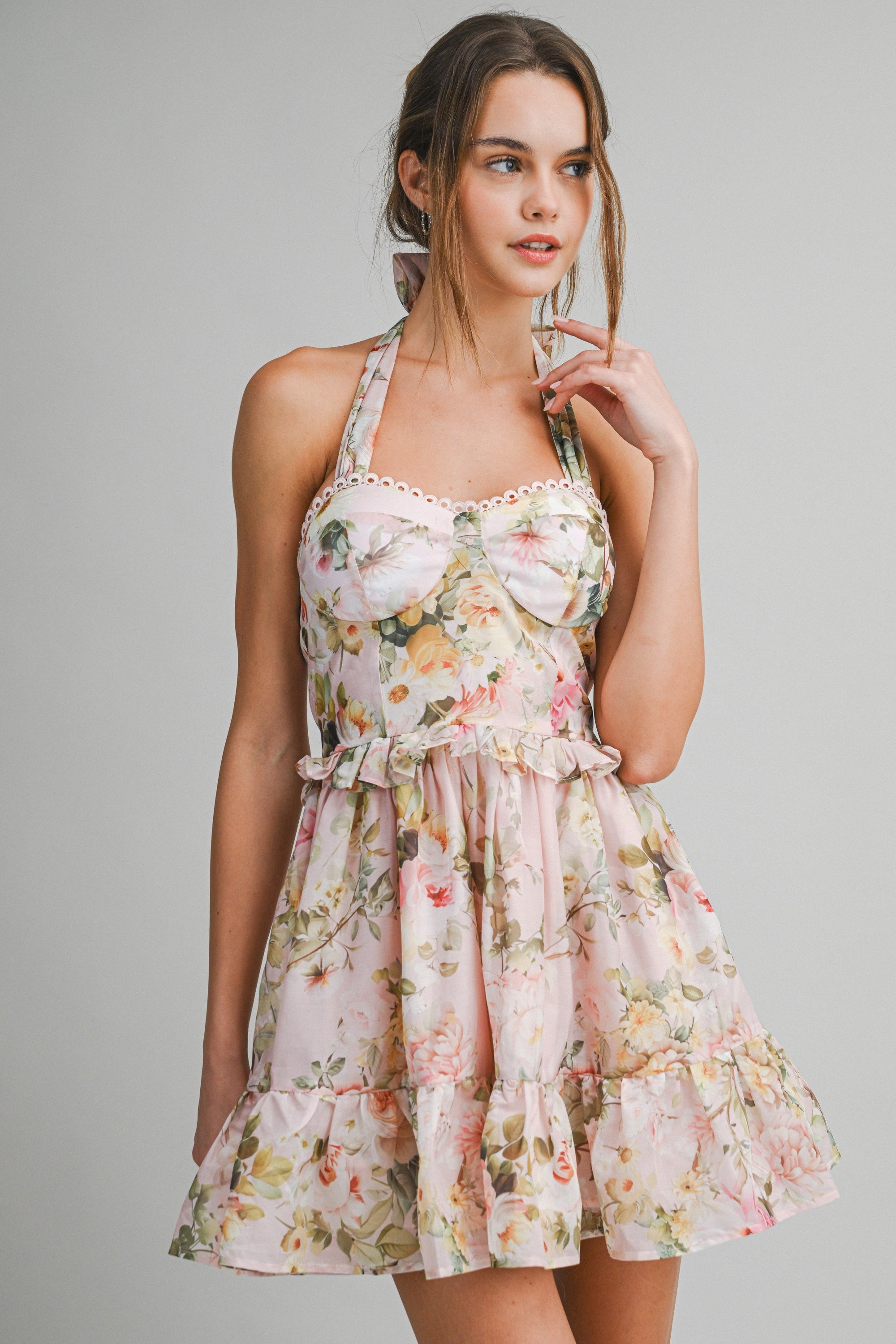 Floral Halter Dress