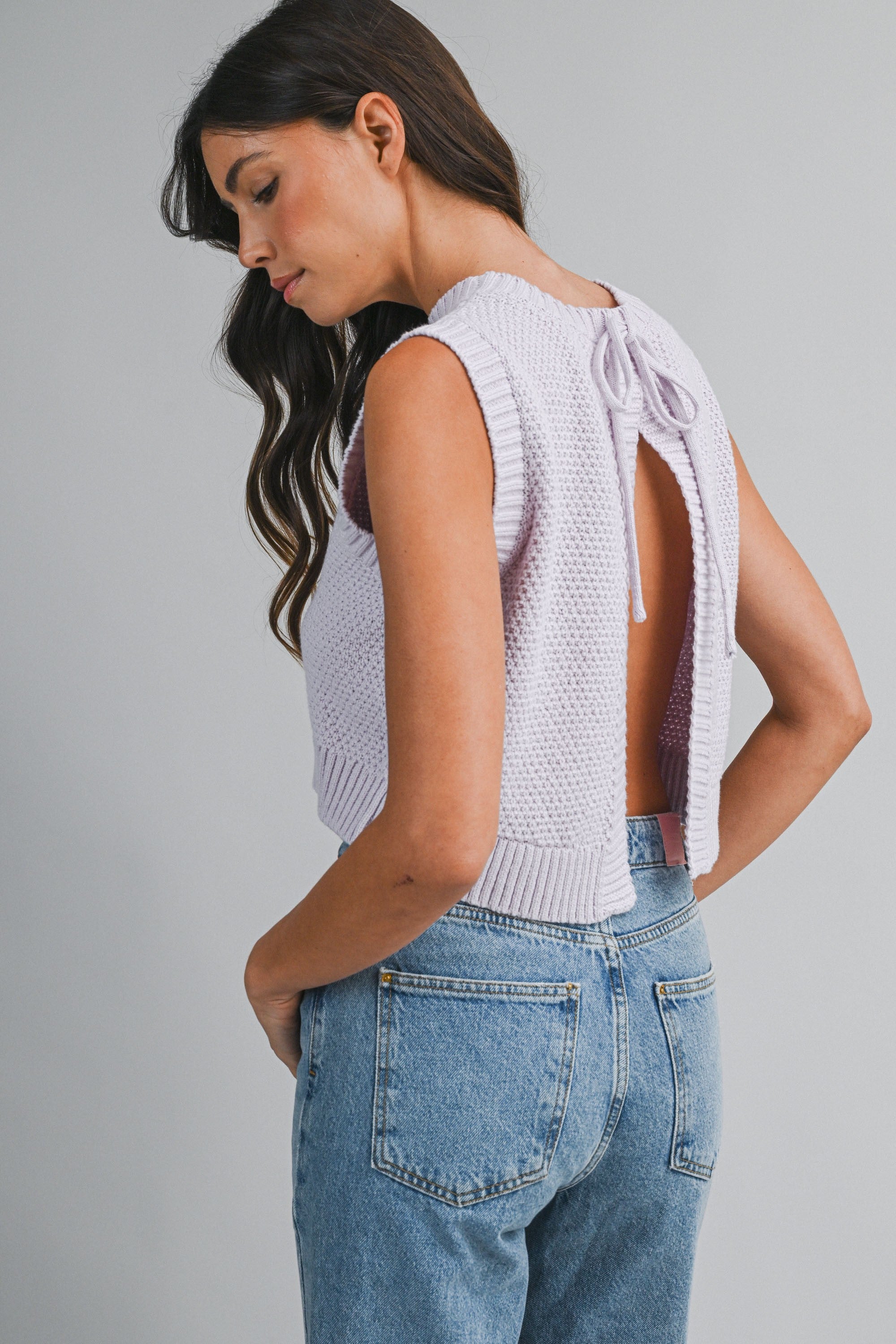 Lilac Open Back Top