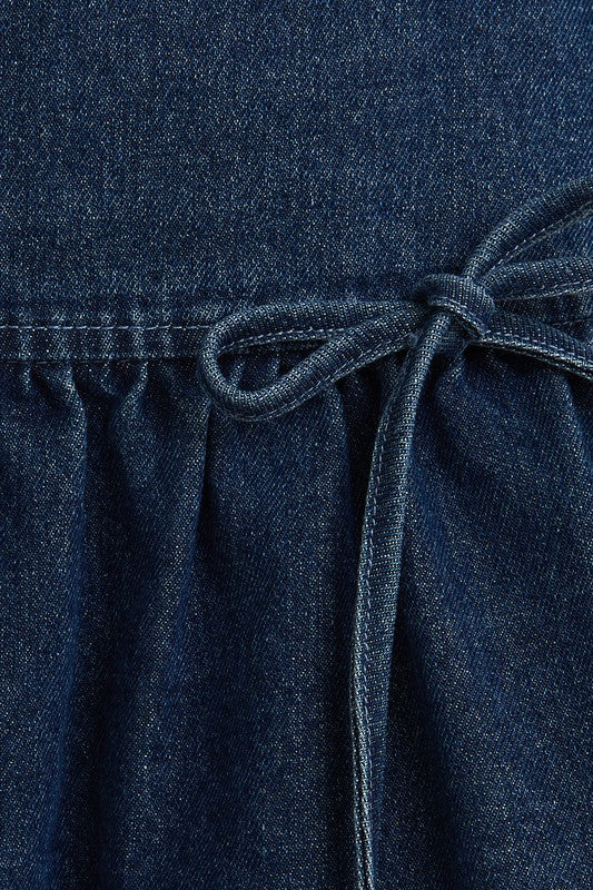 Bow Denim Skirt