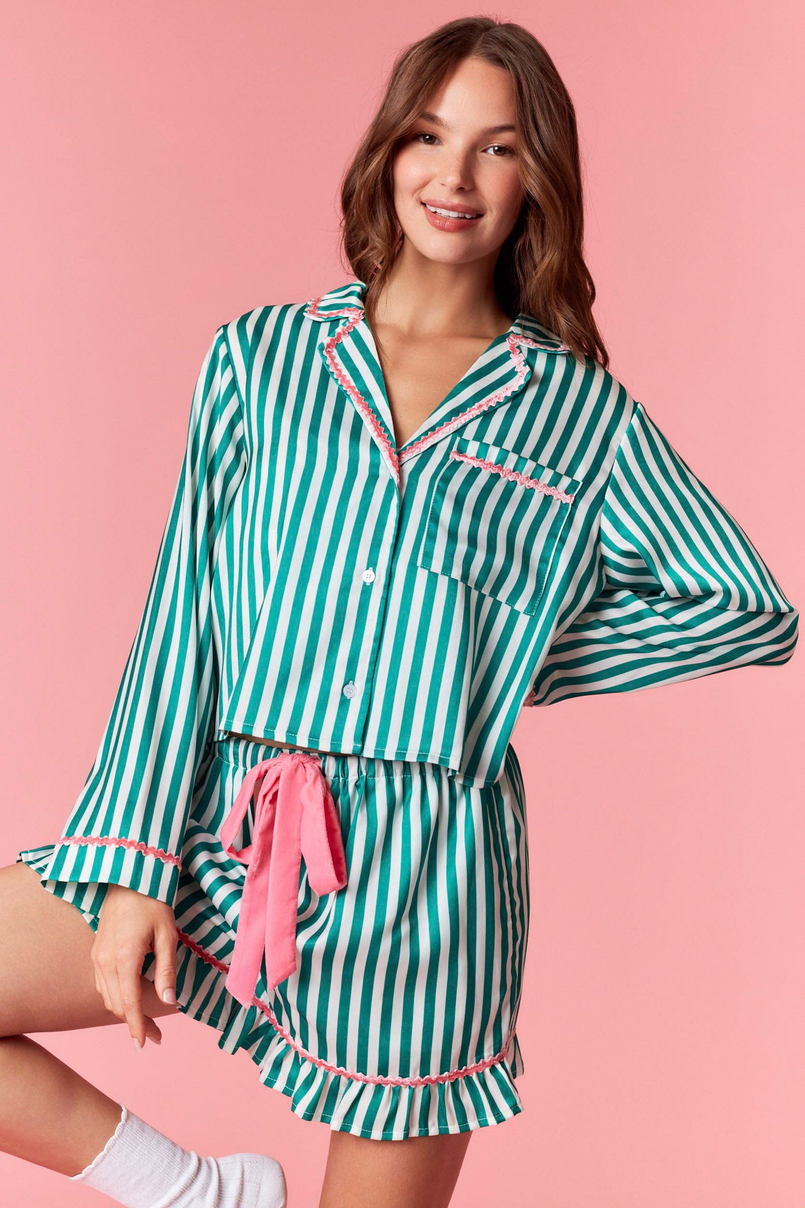 Hot Pink/Green PJ Set