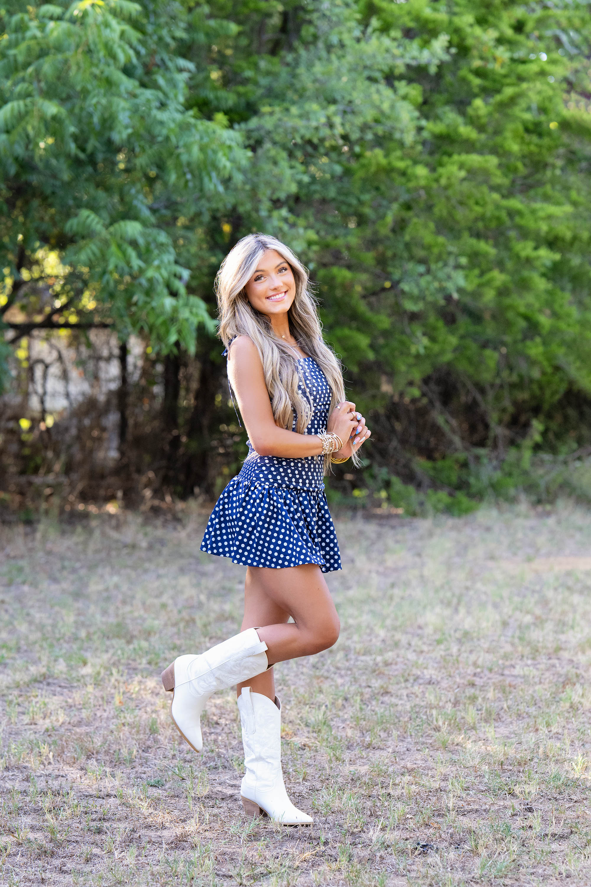Polka Dot Navy Blue