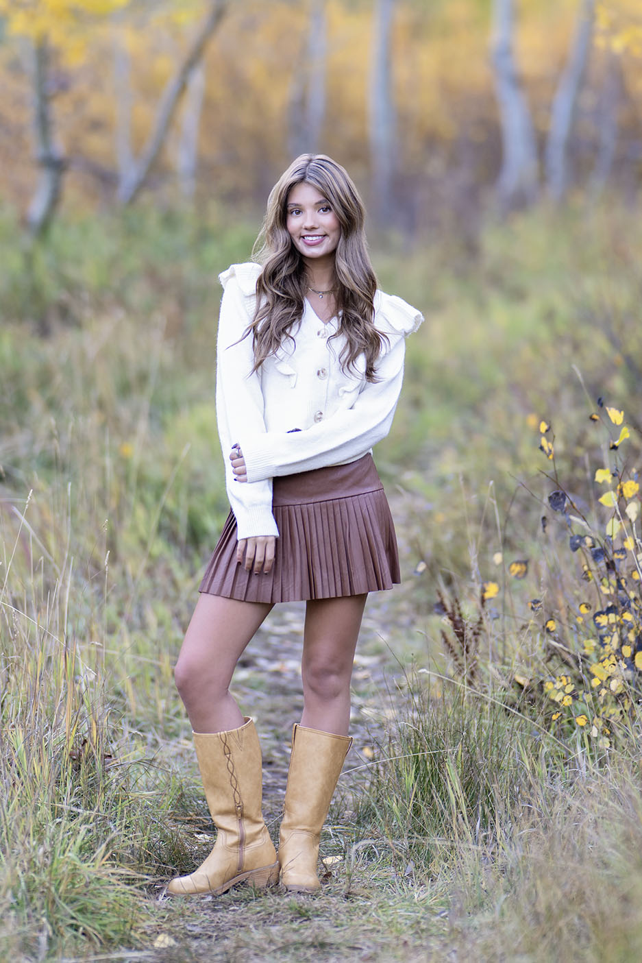 Cream Ruffle Cardigan