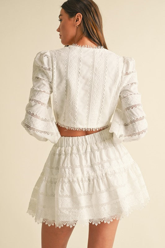 White Lace Cotton Top