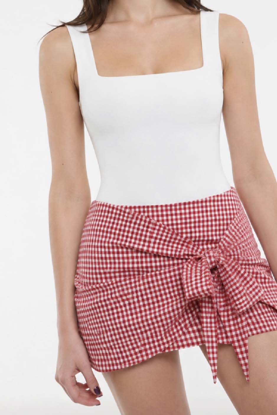 The Red Gingham Skort