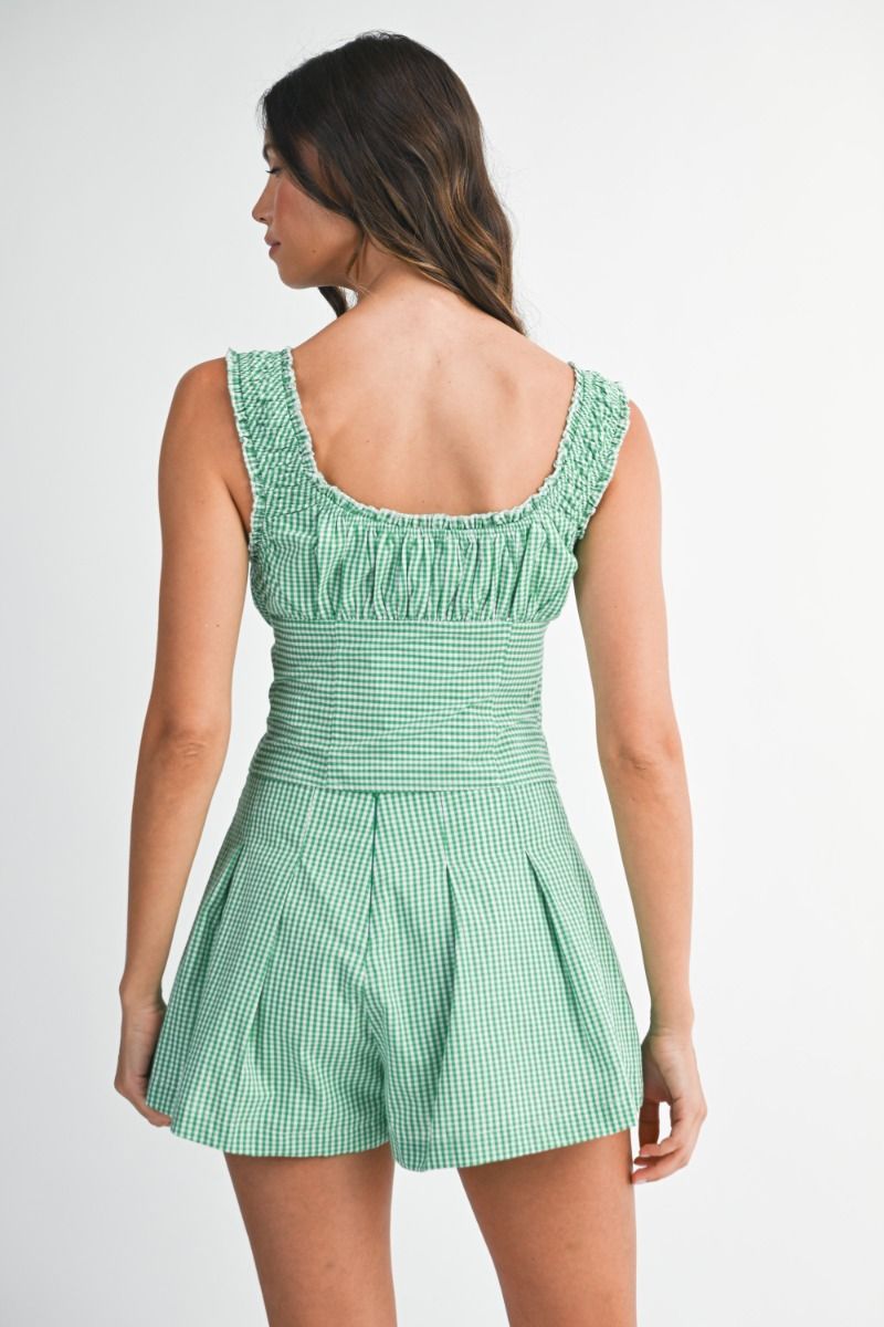 Kelly Green Gingham Set