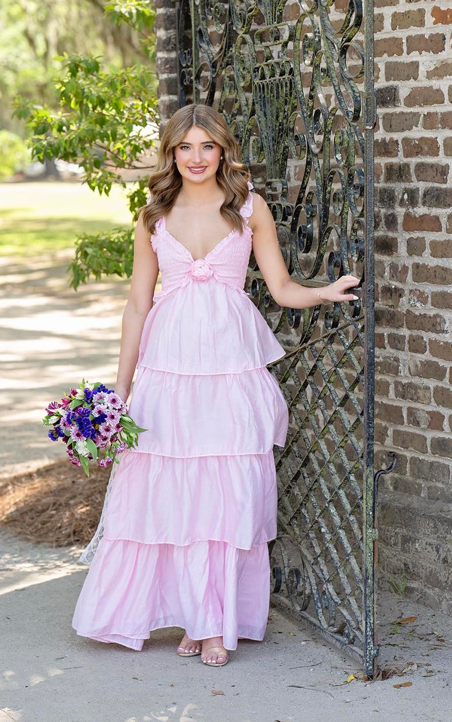 Rosette Maxi Dress