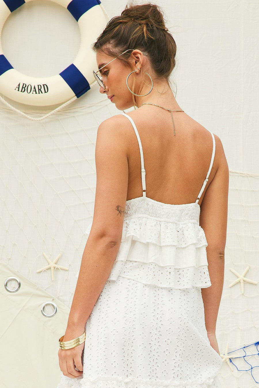 Eyelet Maxi Skirt