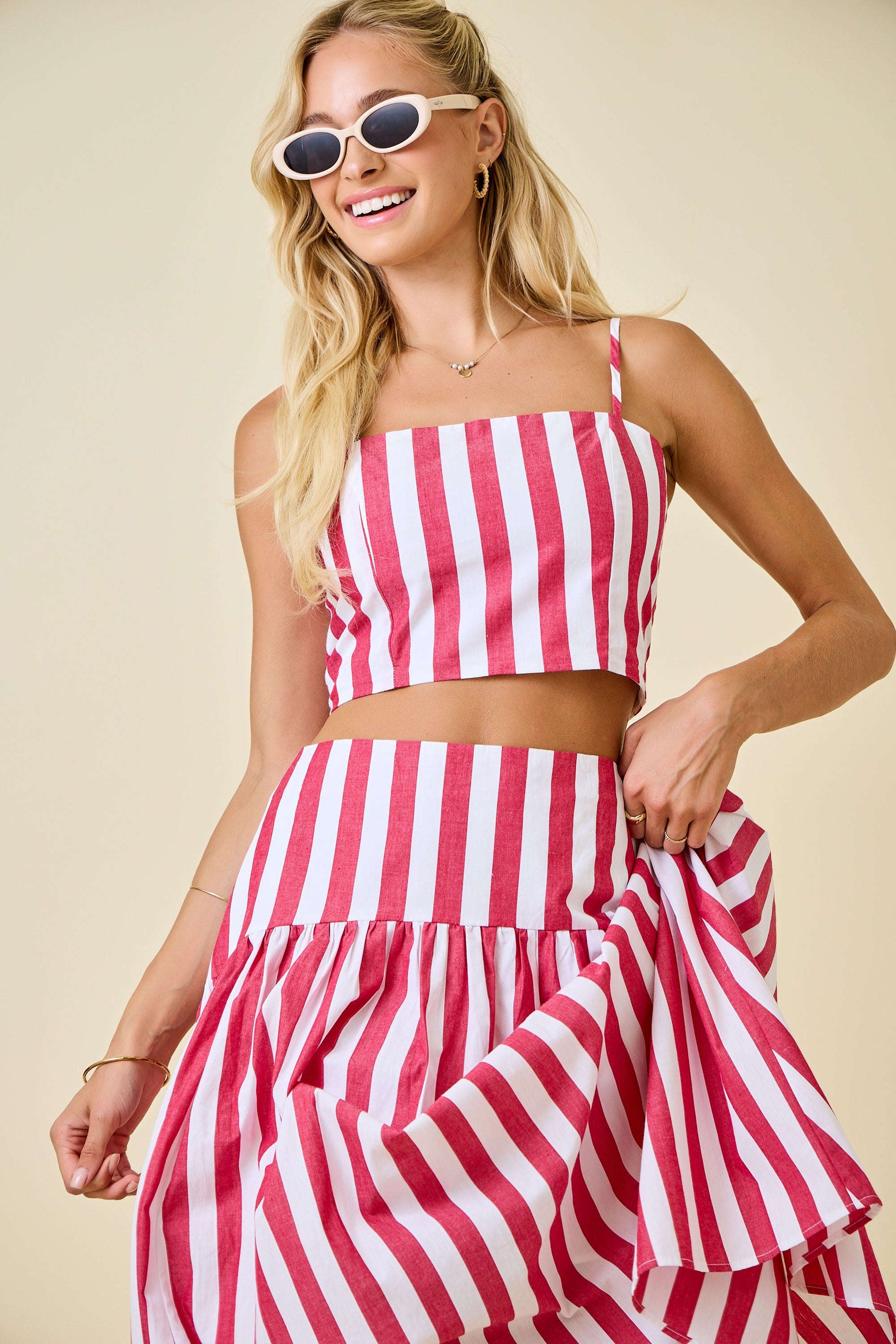 Red/White Stripped Set