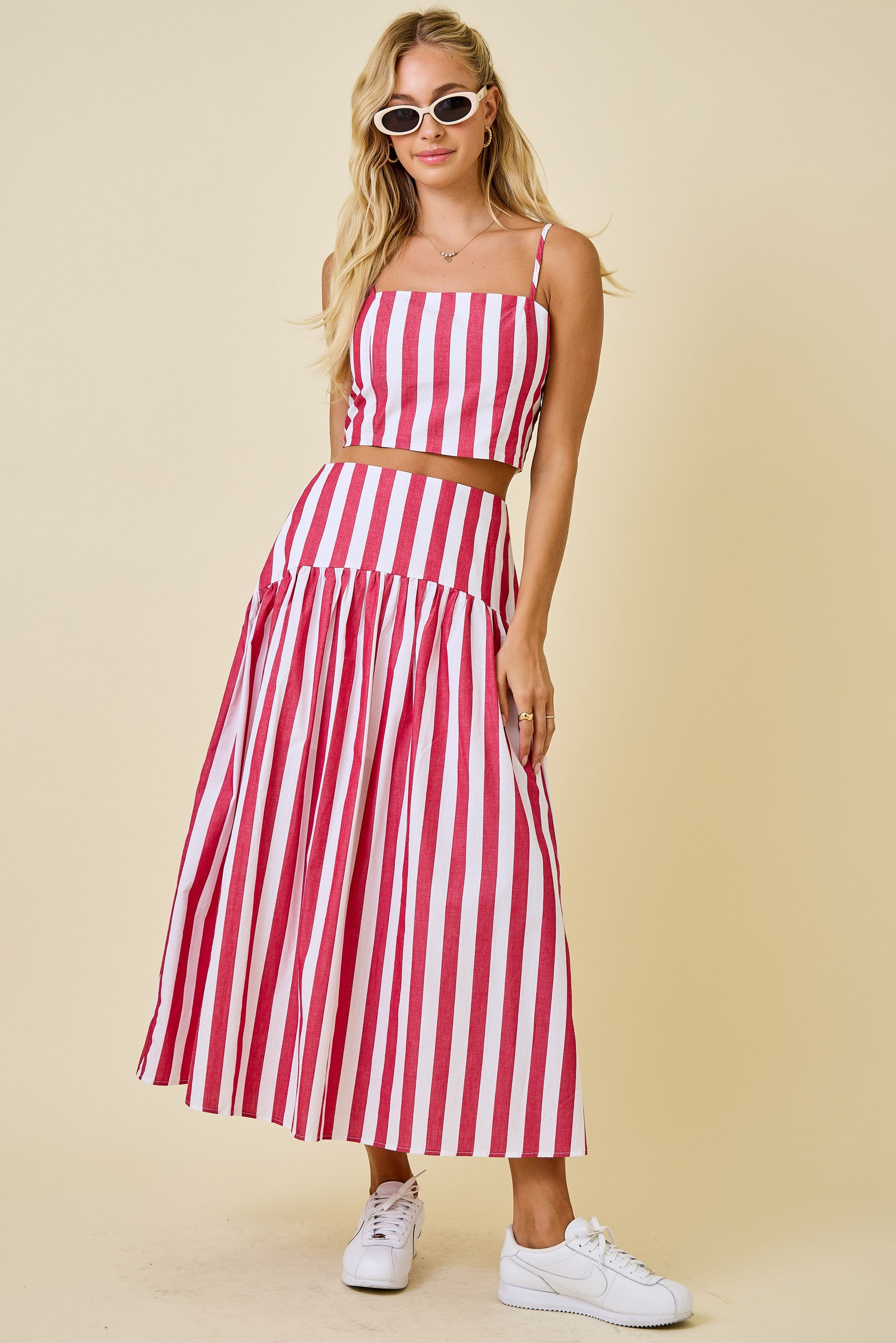 Red/White Stripped Set