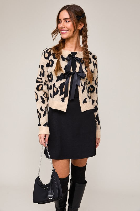 Leopard Ribbon Sweater