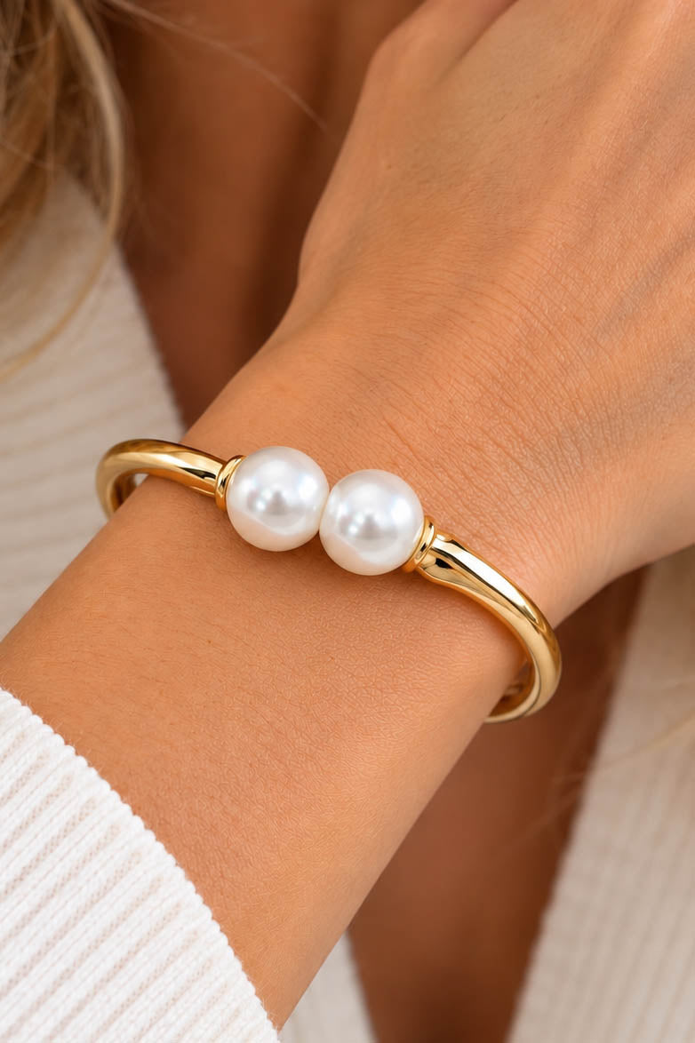 Pearl Hinged Bracelet