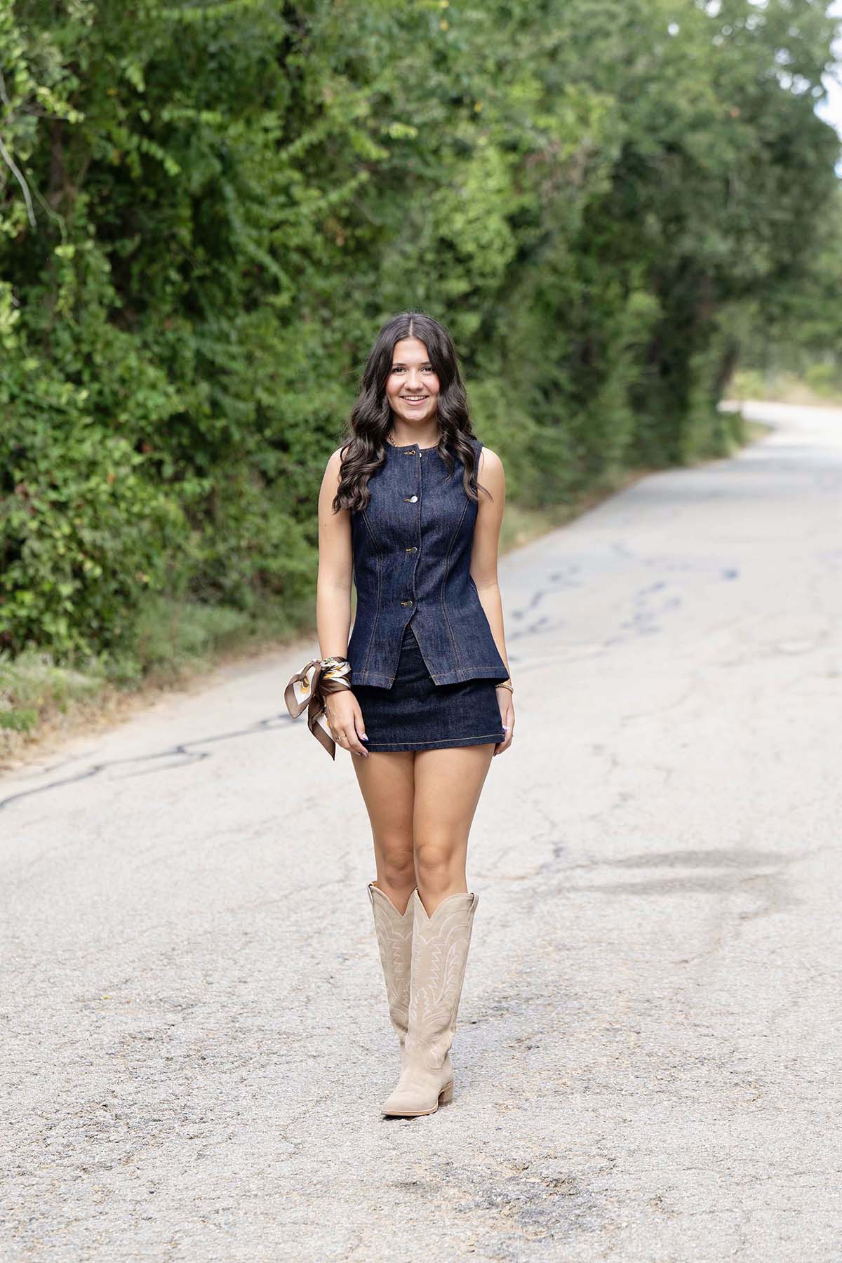 Dark Denim Skort