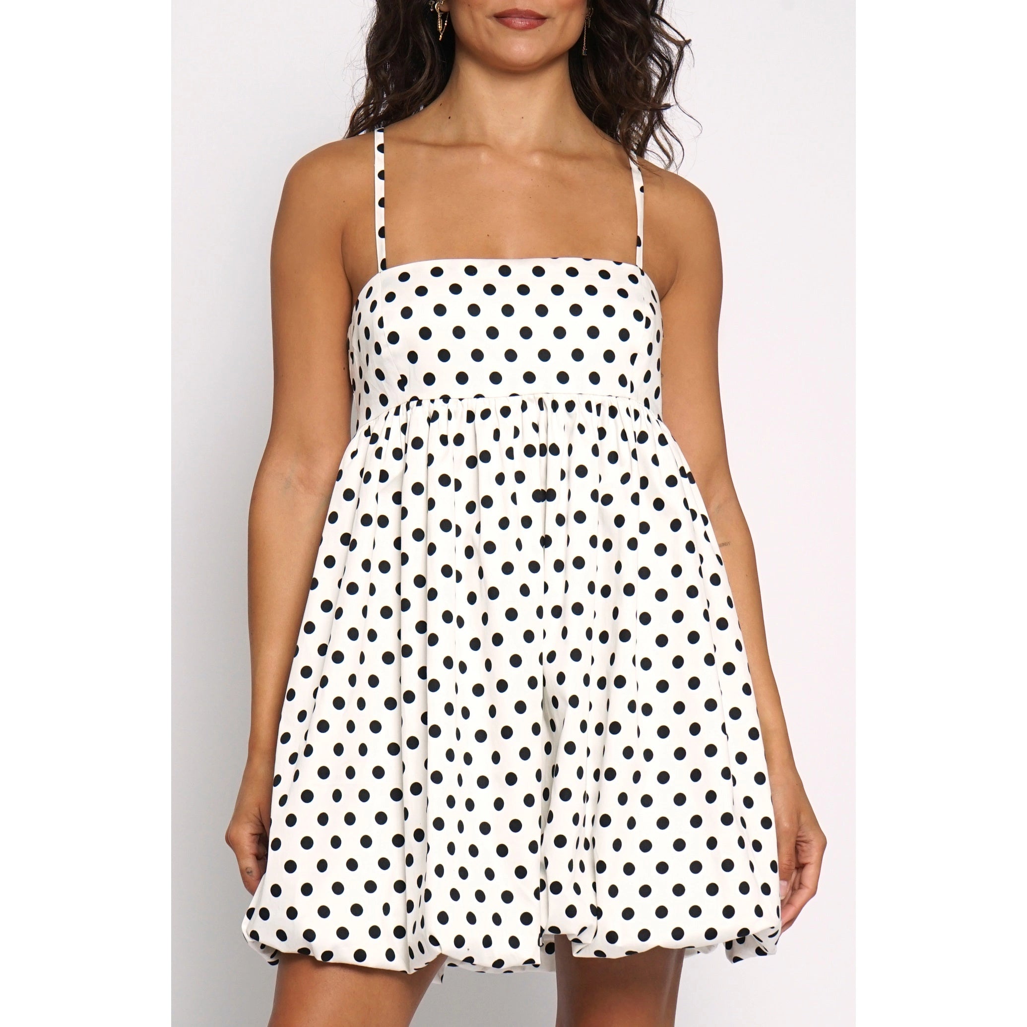 Polka Dot Bubble Mini Dress