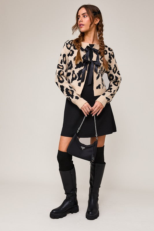 Leopard Ribbon Sweater