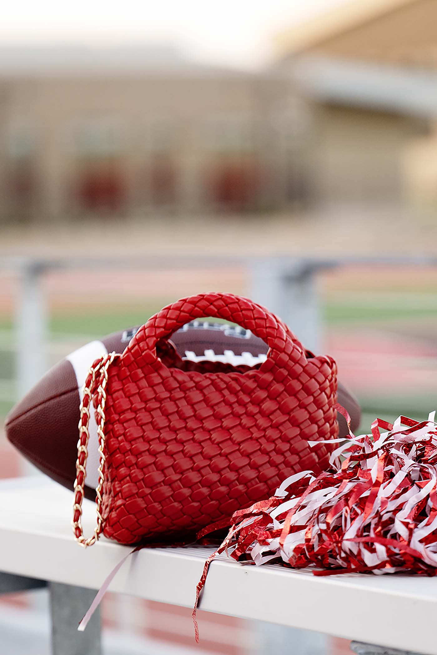 Red Woven Mini Bag