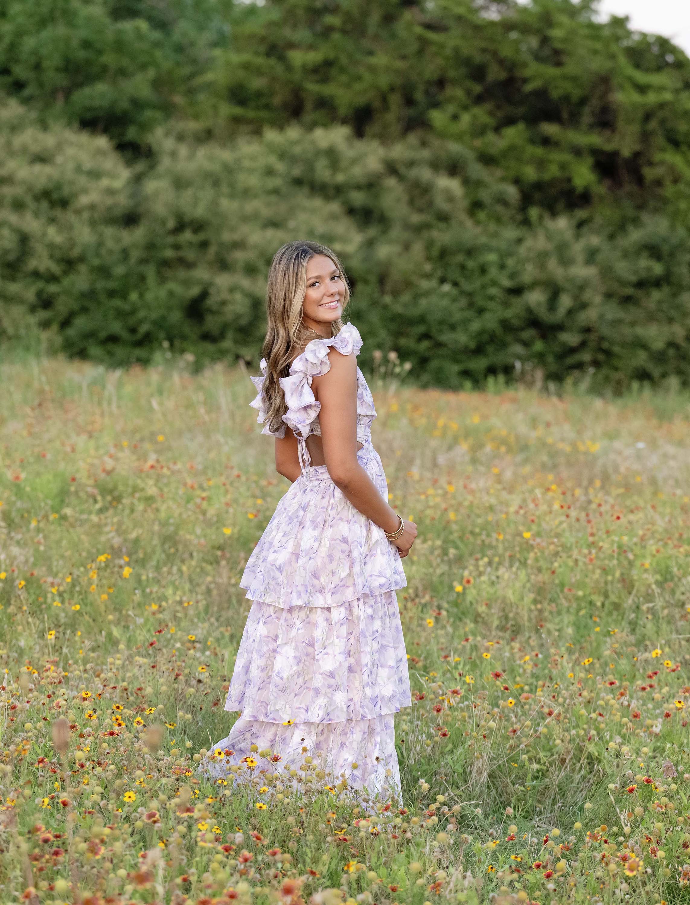 Lilac Floral Maxi Dress