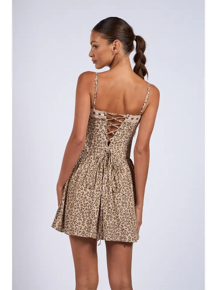 LEOPARD CORSET DRESS