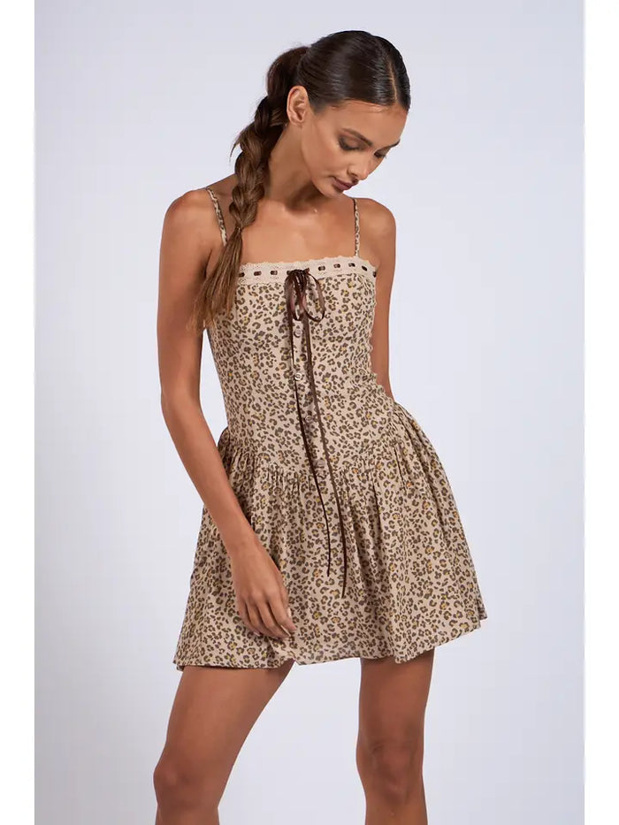 LEOPARD CORSET DRESS