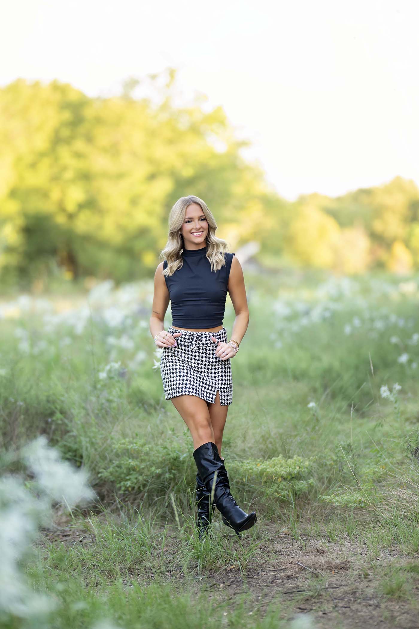 Black/White Mini Skirt