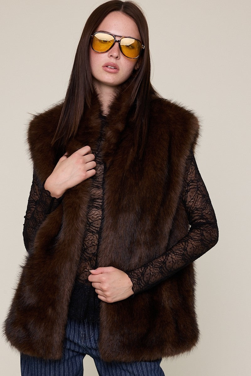 Chocolate Fur Vest