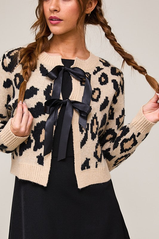 Leopard Ribbon Sweater