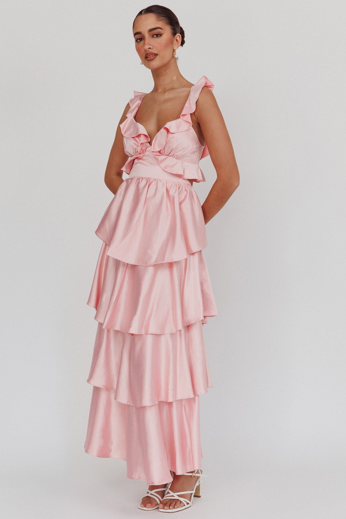 Blush Ruffle Maxi Dress