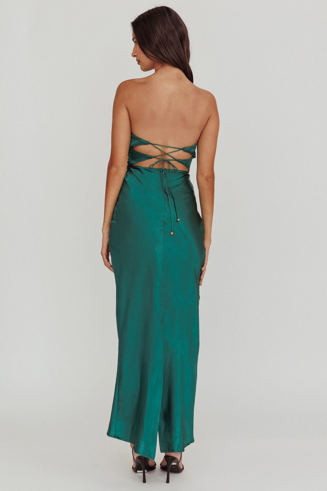 Green Cut Out Twist Maxi